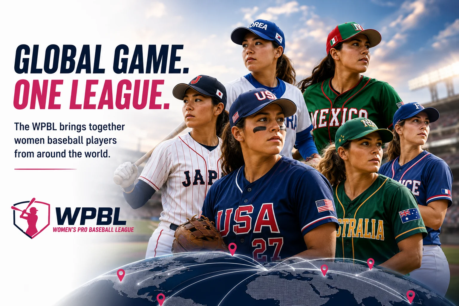 International WPBL players and global roots of women’s baseball