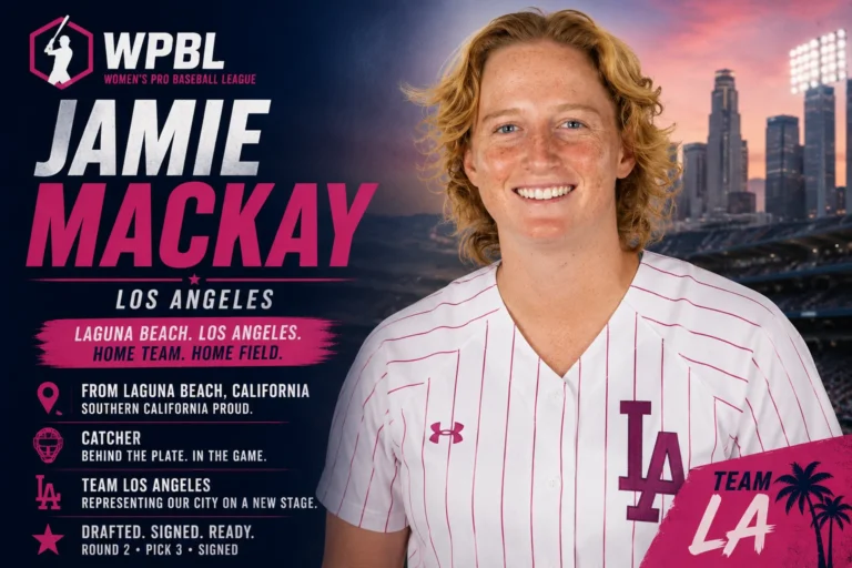 Jamie Mackay, Los Angeles WPBL catcher from Laguna Beach, California